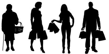 bir insan siluet vektör.