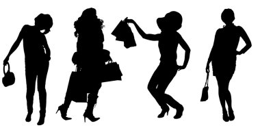 bir insan siluet vektör.