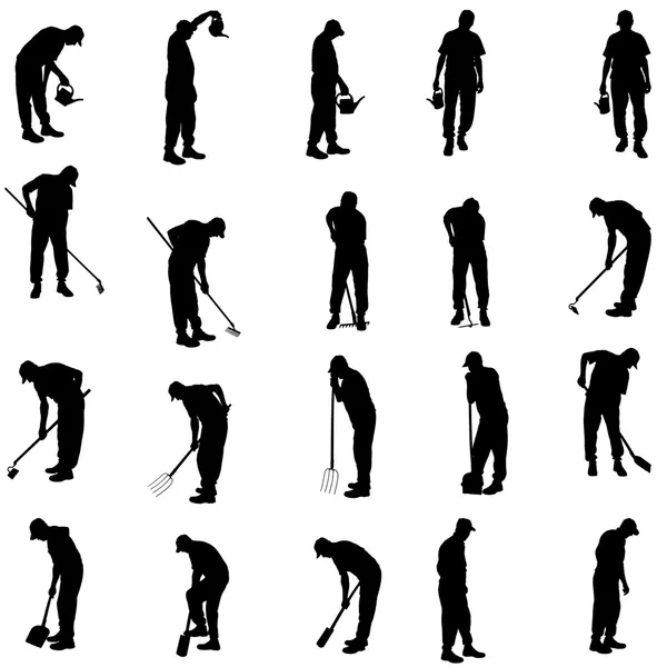 Bahçıvan siluet vektör.