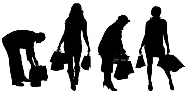 bir insan siluet vektör.