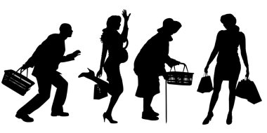 bir insan siluet vektör.