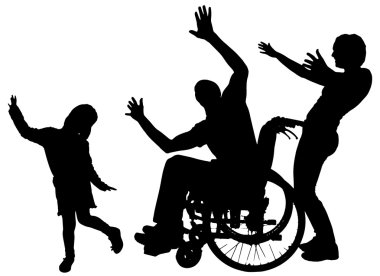 vector silhouet van familie.