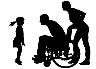 vector silhouet van familie.