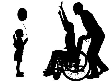 vector silhouet van familie.