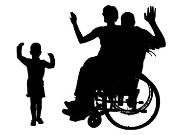 vector silhouet van familie.
