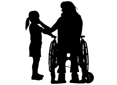 vector silhouet van familie.