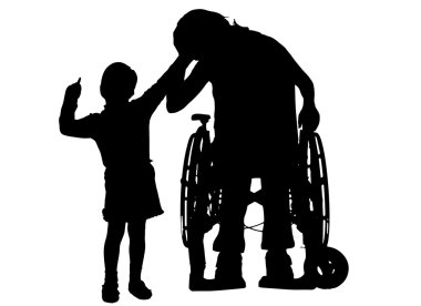 vector silhouet van familie.