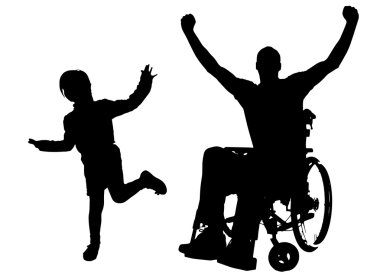 vector silhouet van familie.
