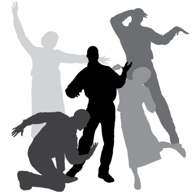 dans siluet vektör.