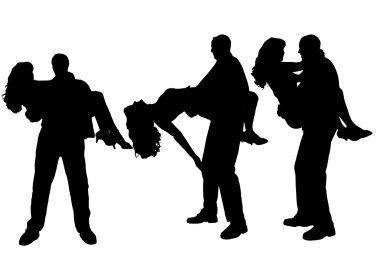 dans siluet vektör.