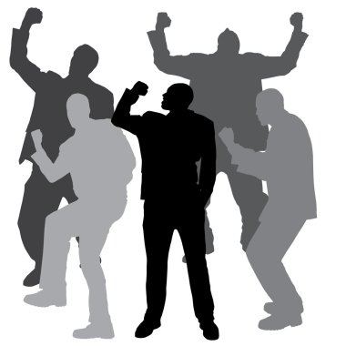 işadamı siluet vektör.