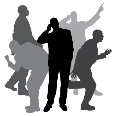 işadamı siluet vektör.