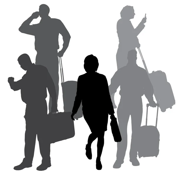 Silhouette vectorielle des hommes d'affaires . — Image vectorielle