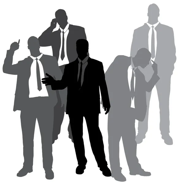 Silhouette vectorielle de l'homme d'affaires . — Image vectorielle