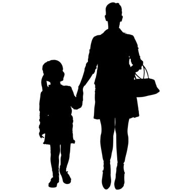 vector silhouet van familie.