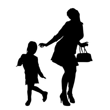 vector silhouet van familie.