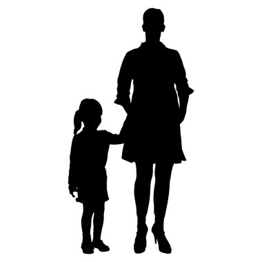 vector silhouet van familie.