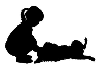 vektör çocuk silüeti. 