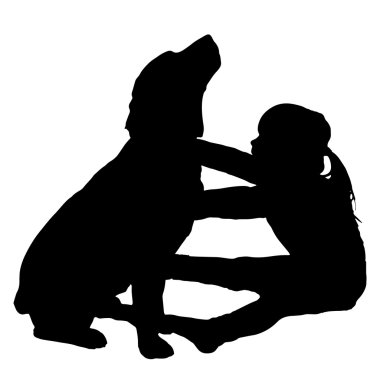 vektör çocuk silüeti. 