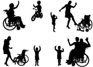 vector silhouet van familie.