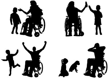vector silhouet van familie.