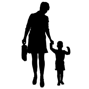 vector silhouet van familie.