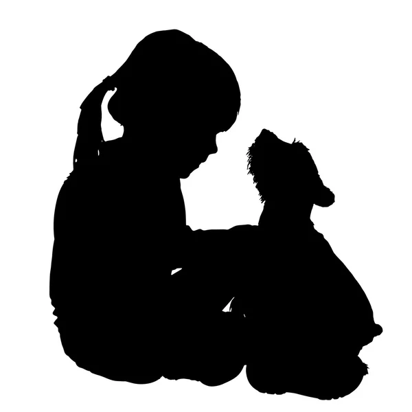 Vector silhouette of child. — Stock Vector