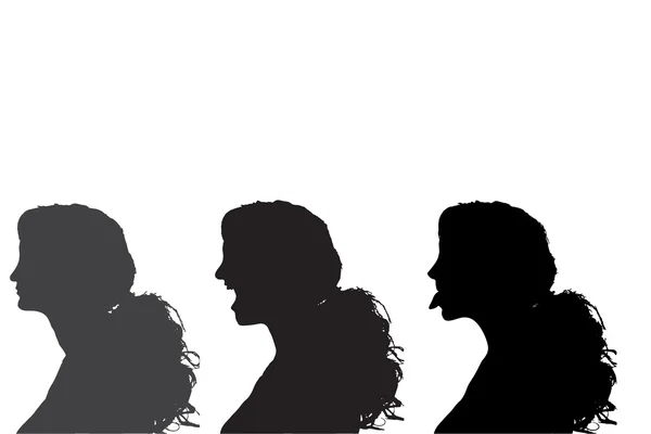 Silhouettes vectorielles femme . — Image vectorielle