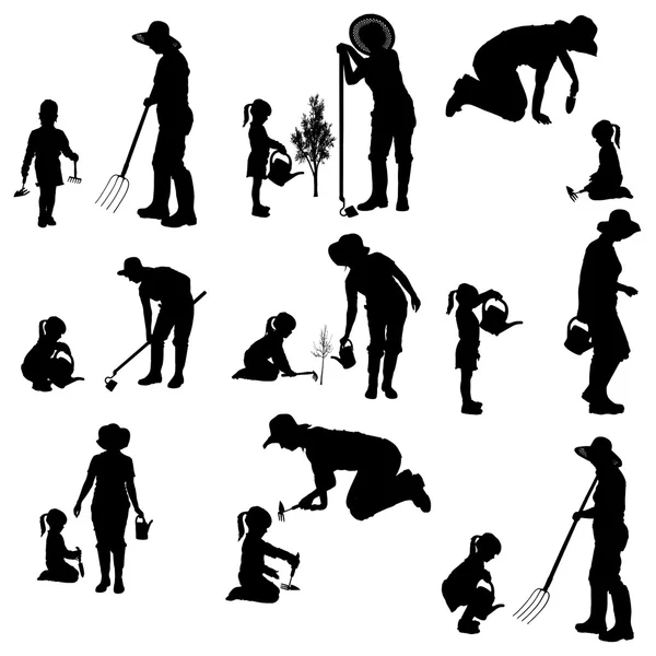 Vector silhouet van de vrouw. — Stockvector