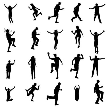 bir insan siluet vektör.