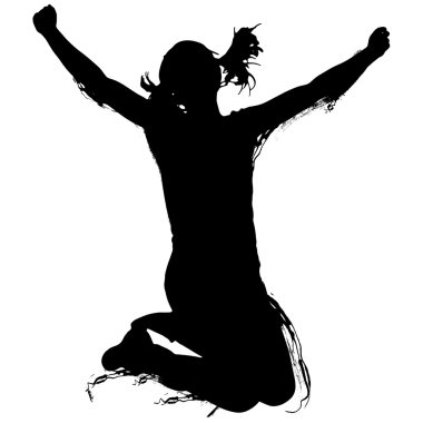 kadın silüeti vektör.