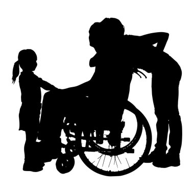 vector silhouet van familie.