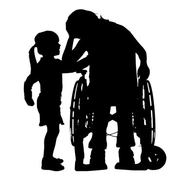 vector silhouet van familie.