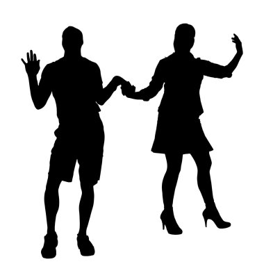 dans siluet vektör.