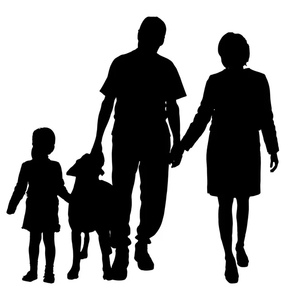 Familia Con Perro Vectores Grafico Vectorial Familia Con Perro Imagenes Vectoriales De Stock Depositphotos