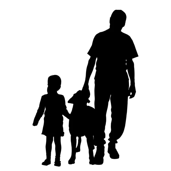 Familia Con Perro Vectores Grafico Vectorial Familia Con Perro Imagenes Vectoriales De Stock Depositphotos