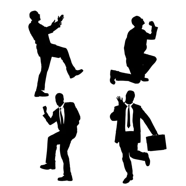 Vector silhouette of business people. — Stock Vector