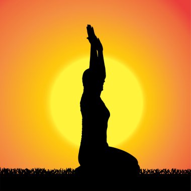 kadın silüeti vektör.