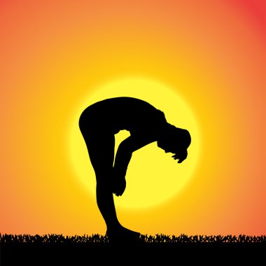 kadın silüeti vektör.