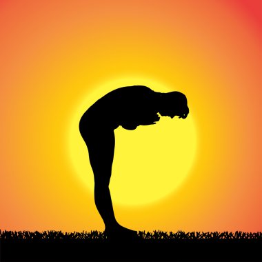 kadın silüeti vektör.