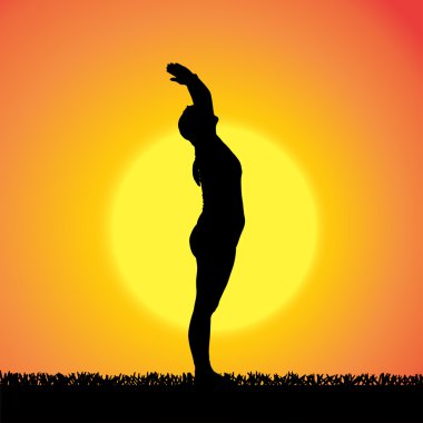 kadın silüeti vektör.