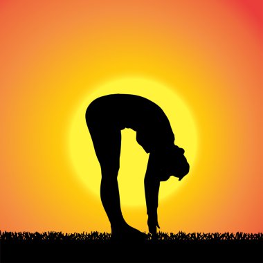 kadın silüeti vektör.