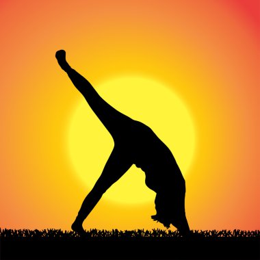 kadın silüeti vektör.