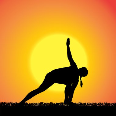 kadın silüeti vektör.