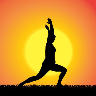 kadın silüeti vektör.