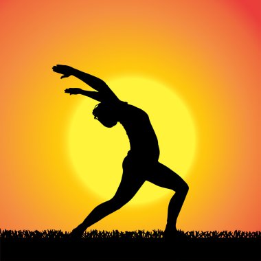 kadın silüeti vektör.