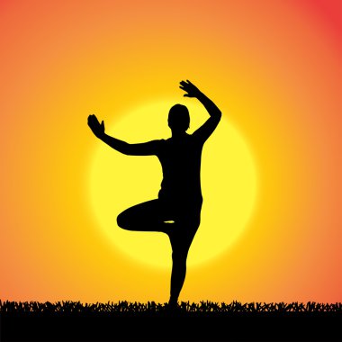 kadın silüeti vektör.