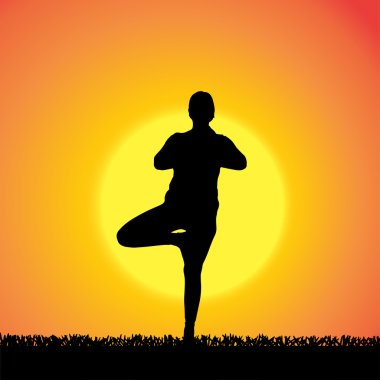 kadın silüeti vektör.