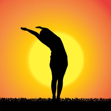 kadın silüeti vektör.