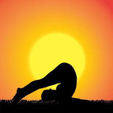 kadın silüeti vektör.